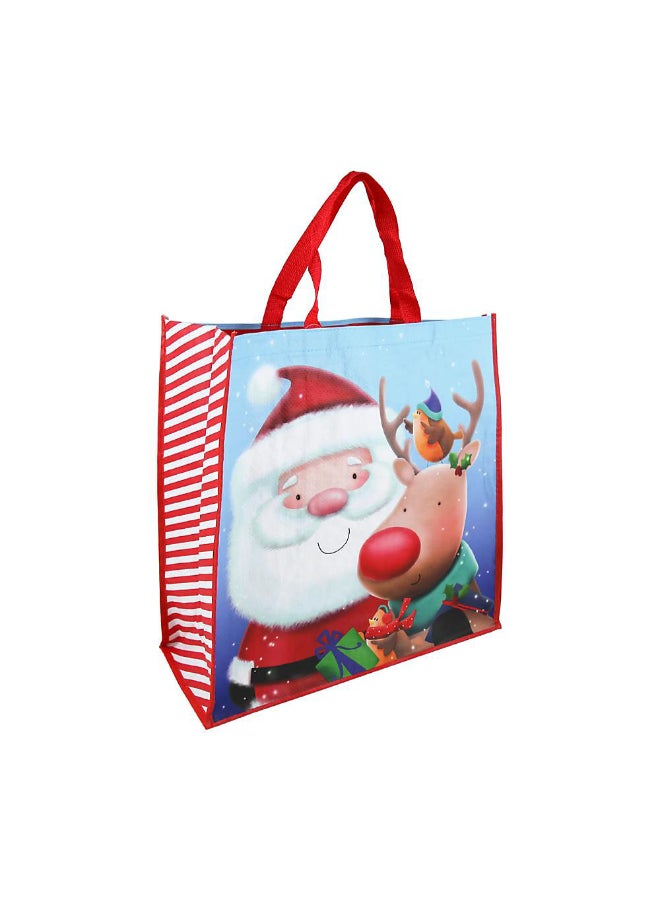Eurowrap Happy Christmas Santa & Reindeer Jumbo Gift Bag (45 x 0.5 x 45 cm)